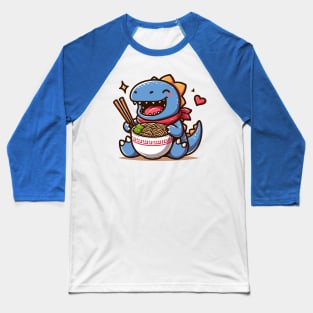 Dino Ramen Time Baseball T-Shirt